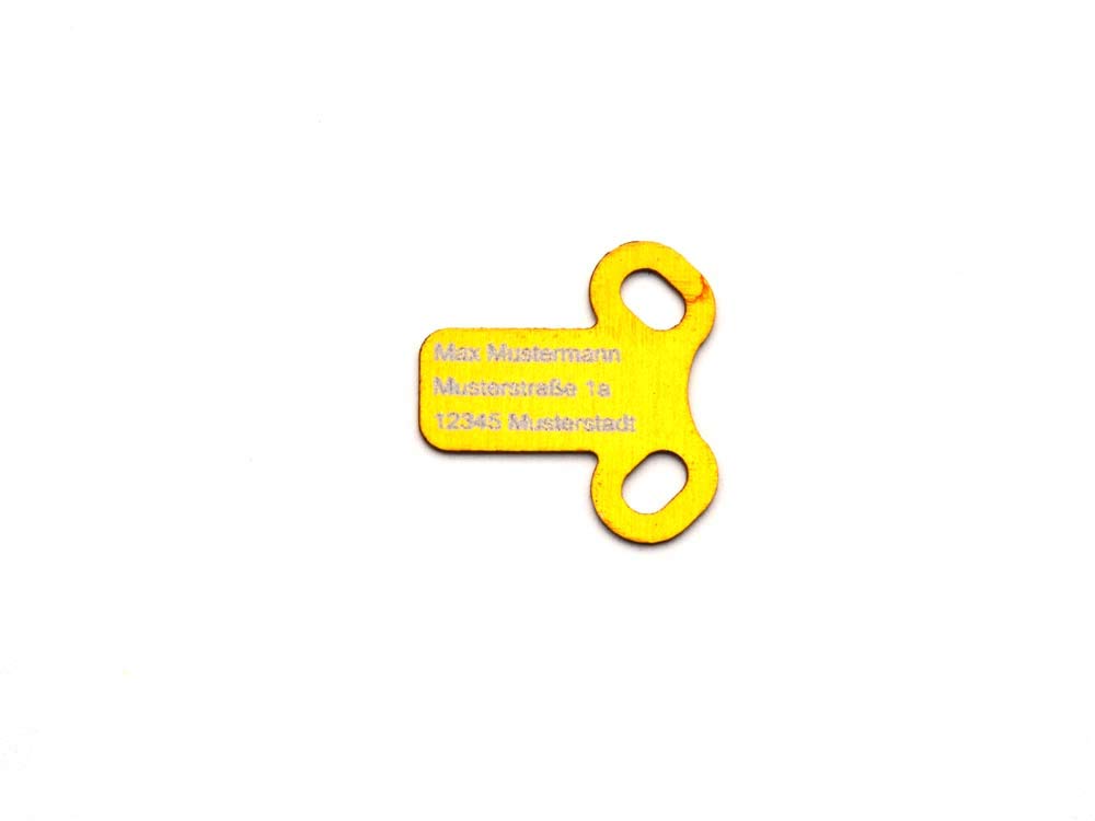CopterFarm Copter - Placa de identificación en forma de T, 1 unidad, dorada, FPV Racer, Copter, drones