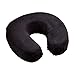 cuscino per cervicale (Confezione da 2) Nuovo cuscino da viaggio a forma di U Auto volo aereo Cuscini gonfiabili Supporto per il collo Cuscino poggiatesta Cuscino morbido per allattamento Nero-Nero