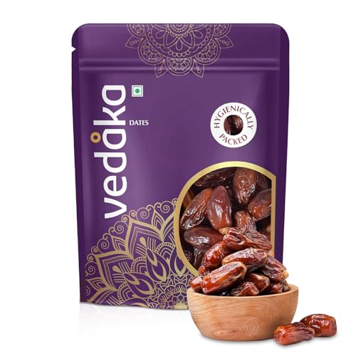 Amazon Brand - Vedaka Fresh Dates | 500 G | Khajur Dry Fruit | Na...