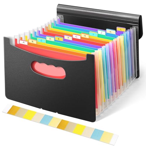 Vowcarol 5x8 Index Card Holder, 5x8 Index Cards Organizer, Expanding Storage Box