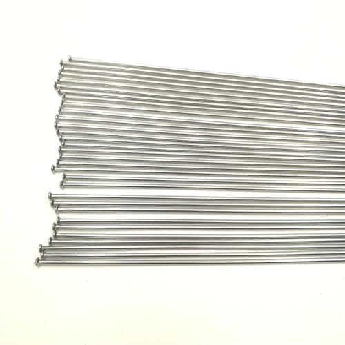 Rayons de vélo diamètre 2mm en lot de 28 barres droites couleur argentée pour réparation