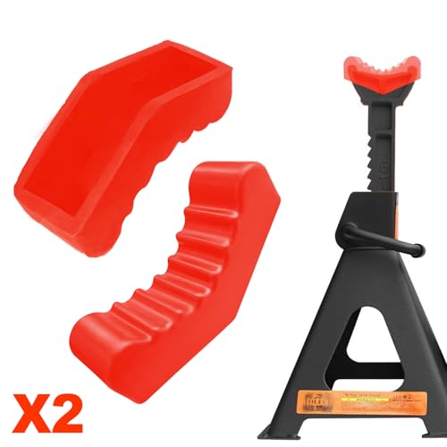 Image of AUTOXBERT 2Pcs Jack Stand Rubber Pad Universal Red Car Lift Pads Adapter Repair Tool 6 Ton Frame Rail Jacking Stand Pinch Support Protector