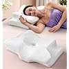 Clinical-Level Cervical Neck Pillow for Pain Relief Sleeping, Ergonomic Side Sleeper Pillow for Neck and Shoulder Support, Orthopedic & Cooling Memory Foam Pillows for Adults Back Stomach Sleepers
