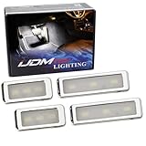 iJDMTOY 4pc Universal Fit Xenon White LED Interior Ambient Lighting Kit for Under...
