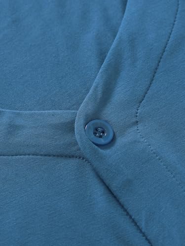 Image of Latuza Men's Viscose Pajama Top Button Up Sleep Shirt