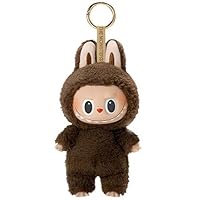 Piegricdiat Labubu Keychain, Modern Home Decoration Keychain, Collection Keychain,Labubu Decorative Accessories Key chain (Brown)
