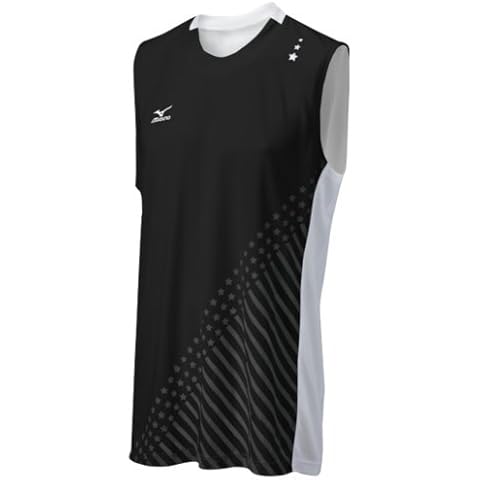 Mizuno Nacional Vi sin Mangas Jersey del Hombre, Hombre, Color Negro/Blanco, tamaño XX-Large Cover