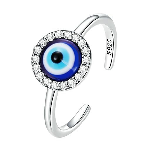 Bague femme ajustable œil ouvert au design enveloppant chic