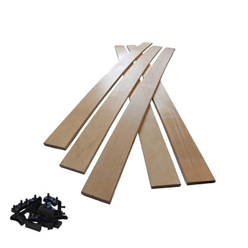 EBAC Literie 5 Lattes + Embouts - 680x48x8 mm - lit 140 - pour sommier/bz/clic clac Cover