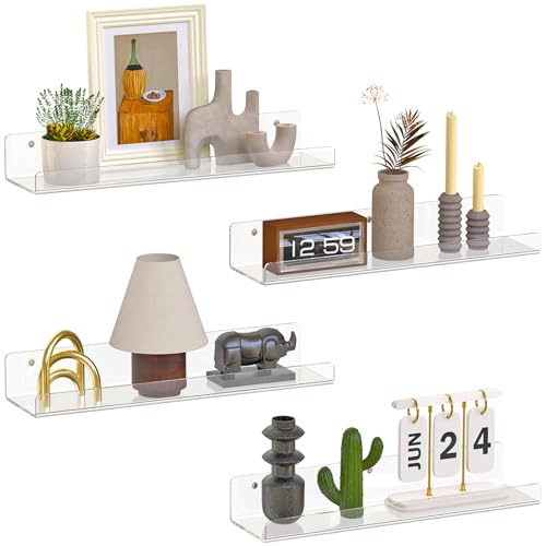 4 Pack Floating Shelves for Wall, 15