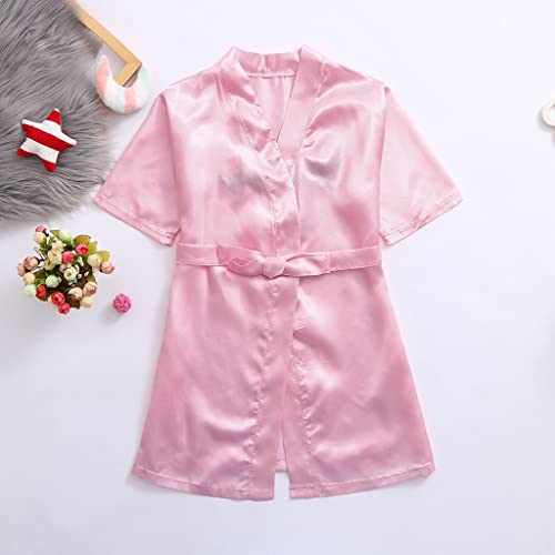 Birthday 𝗦quad Girls Princess Spa 𝗥obes for Kids Party Satin Silk Kimono 𝗥obe Solid Satin 𝐁ath𝗿obe 𝗣a𝗷amas4