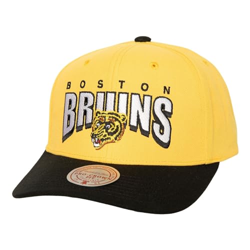 Mitchell & Ness Snapback Adjustable Ice Hockey Basketball Baseball Cap #16-bruins-yellow-33287 One Size