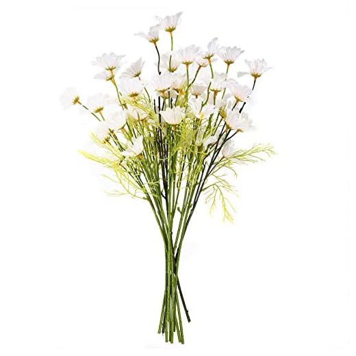 ABOOFAN 10 Piezas Margarita Artificial Ramo para El Hogar Ramo De Margaritas Vivos Flores De Otoño Falsas Flores De Margarita Ramo Decorativo Blanco Novia Holandesa Crisantemo El Plastico