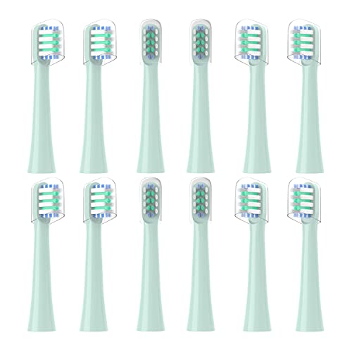 Replacement Toothbrush Heads Compatible with Colgate Hum Connected Smart Battery Toothbrush Refill Head, Teal, 12 Pack -  Mullburry