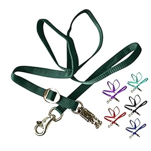 Majestic Ally Double Thick 36″ to 72″ Trailer Tie for Horse Haulage, Cross tie with Adjustable Buckle, Panic Snap and Bull Snap – 1″ Wide by 36″ to 72″ Long (Hunter Green)