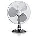 Brandson - Ventilateur de table - Ventilateur de bureau 40 cm - 3 vitesses - Economie d’énergie 50W - silencieux, élégant et ajustable - inclinable à 30°- Oscillation à 85° - Certifié GS - Noir Gris