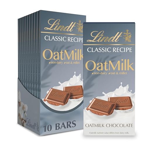 Lindt CLASSIC RECIPE OatMilk Chocolate Bar, Pack of 10
