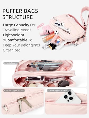 Image of WESTBRONCO Small Crossbody Bags for Women Nylon with Adjustable Strap, Zipper Crossbody Purse, 1L Shoulder Bag for Travel