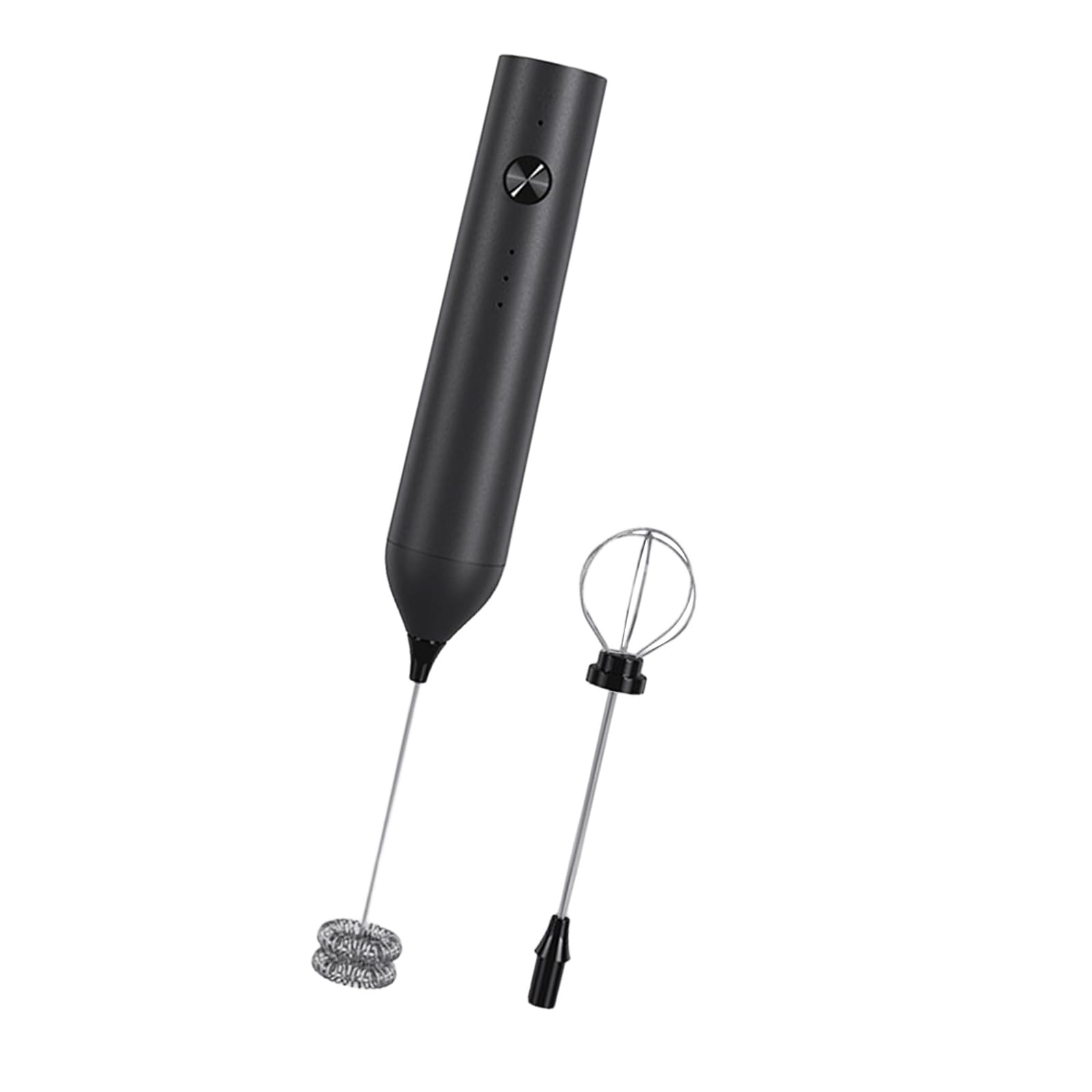 Buxuaaaa Black Electric Whisking Tool 500Mah Battery Milk Frother With Detachable Metal Heads Easy Operations For Coffee And Baking Travel Milk Frother