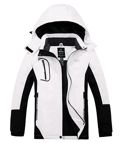 Image of Wantdo Women's Mountain Waterproof Ski Jacket Windproof Rain Jacket Winter Warm Hooded Coat
