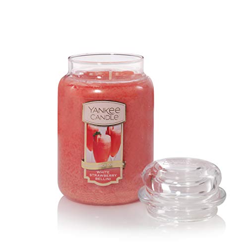Yankee-Candle-White-Strawberry-Bellini-Scented-Classic-22oz-Large-Jar-Single-Wick-Candle-Over-110-Hours-of-Burn-Time Yankee Candle White Strawberry Bellini Scented Classic 22oz Large Jar Single Wick Candle Over 110 Hours of Burn Time