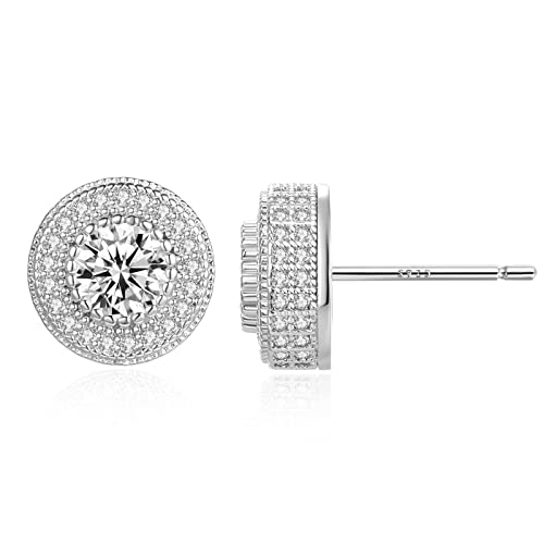 Pendentif Croix Glacée en Argent 925 Doré Or 18k pour Homme et Femme Luxe