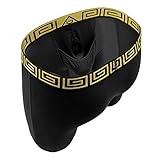 SHEATH V Men's 8' Sports Performance Boxer Brief - BLACK & GOLD - M 32-34'