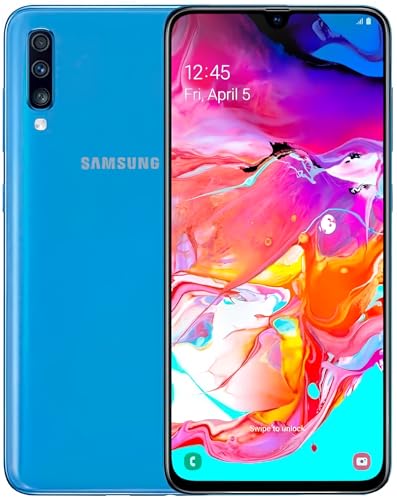 SAMSUNG Galaxy 128 GB A70 / 6 GB SM-A705M / DS 6.7' HD + Infinity-T 4G / LTE Smartphone Desbloqueado de fábrica (International Version) (Azul)
