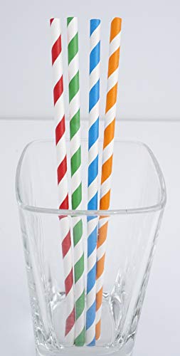 Pitillos de papel biodegradables RSVP International, pack 100 miniatura 2