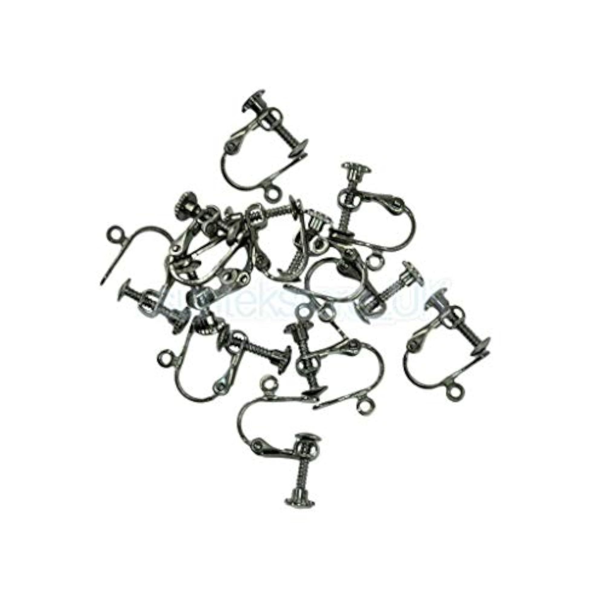 70pcs Lot Clip On Screw Back Earring Findings, Open Loop & Flat Pad