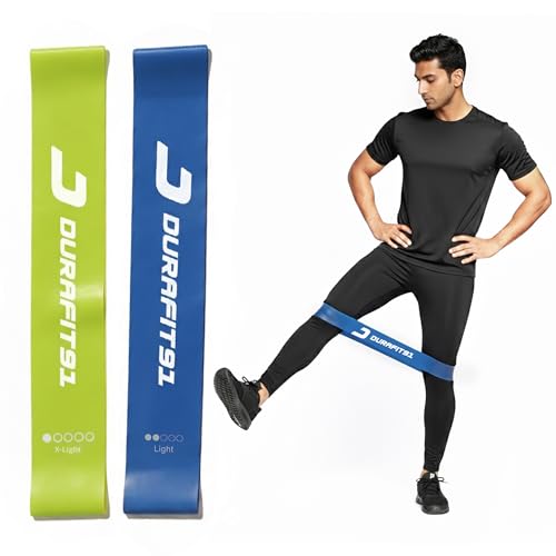 Image of Resistance Bands Set of 2 (Ultra Light to Light) Booty Bands for Unisex | Mini Loop Hip Bands for Glute, Leg & Squat Training | Exercise Bands for Gym,Yoga, Pilates, Fitness &Home Workout