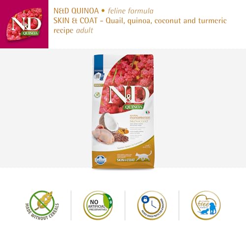 Farmina N&D Quinoa Adult Pellets Katzenfutter(Trockenfutter, mit hochwertigen Vitaminen und natürliche Antioxidantien, ohne Mais… – Ansicht 4