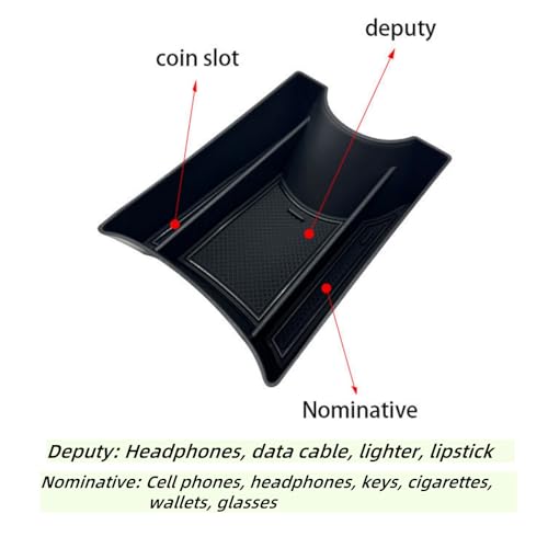 Bamyli Mittelkonsole Aufbewahrungsbox Kompatibel mit VW Up Zubehör GTI/Seat MII/Skoda Citigo Accessoires Innenraum Aufbewahrungsbox Volkswagen UP Organizer für Mittelkonsole