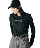 [カルバン クライン] 長袖Tシャツ - ロングスリーブスタンダードロゴスリムTシャツ 47D281G XS BLACKUB1