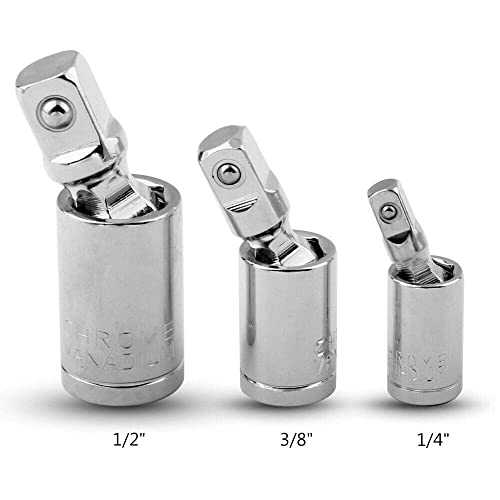 Boxonly 1/4" Joint Adapter Ratchet Socket Drive Flexible Socket Extension Bar Universal Sleeve Manual Tool - Image 4