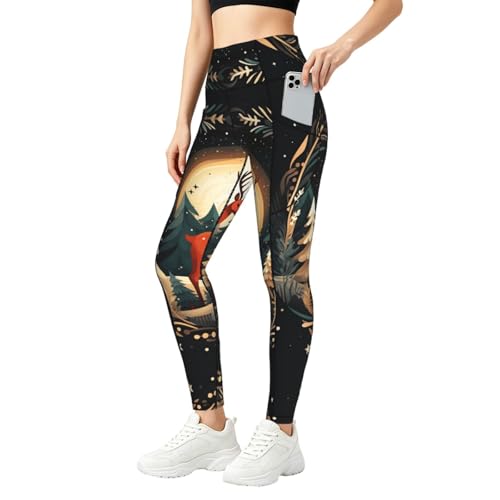 Leggings de moda con estampado de ciervos ropa de gimnasio comoda para el dia a dia