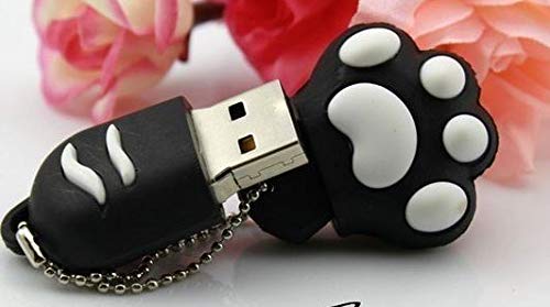 16GB Paw Print USB Flash Drive - Cute Animal Design USB 2.0 Memory Stick