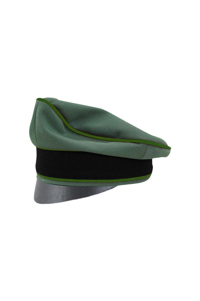 Militaryharbor Men's Fieldgrey Ww2 German Waffen Elite Gabardine Panzergrenadier Crusher Cap Small Visor-58