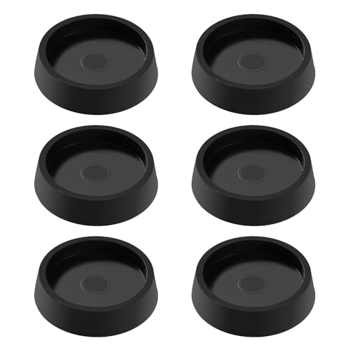 VooGenzek 6 PCS Gummi Möbelrollenauflage, Anti-Rutsch-Pads für Möbelrollen, rutschfeste Füße Protector Pad, Runde Bodenschutz Möbel Antirutschmatte, Für alle Böden und Möbelräder geeignet