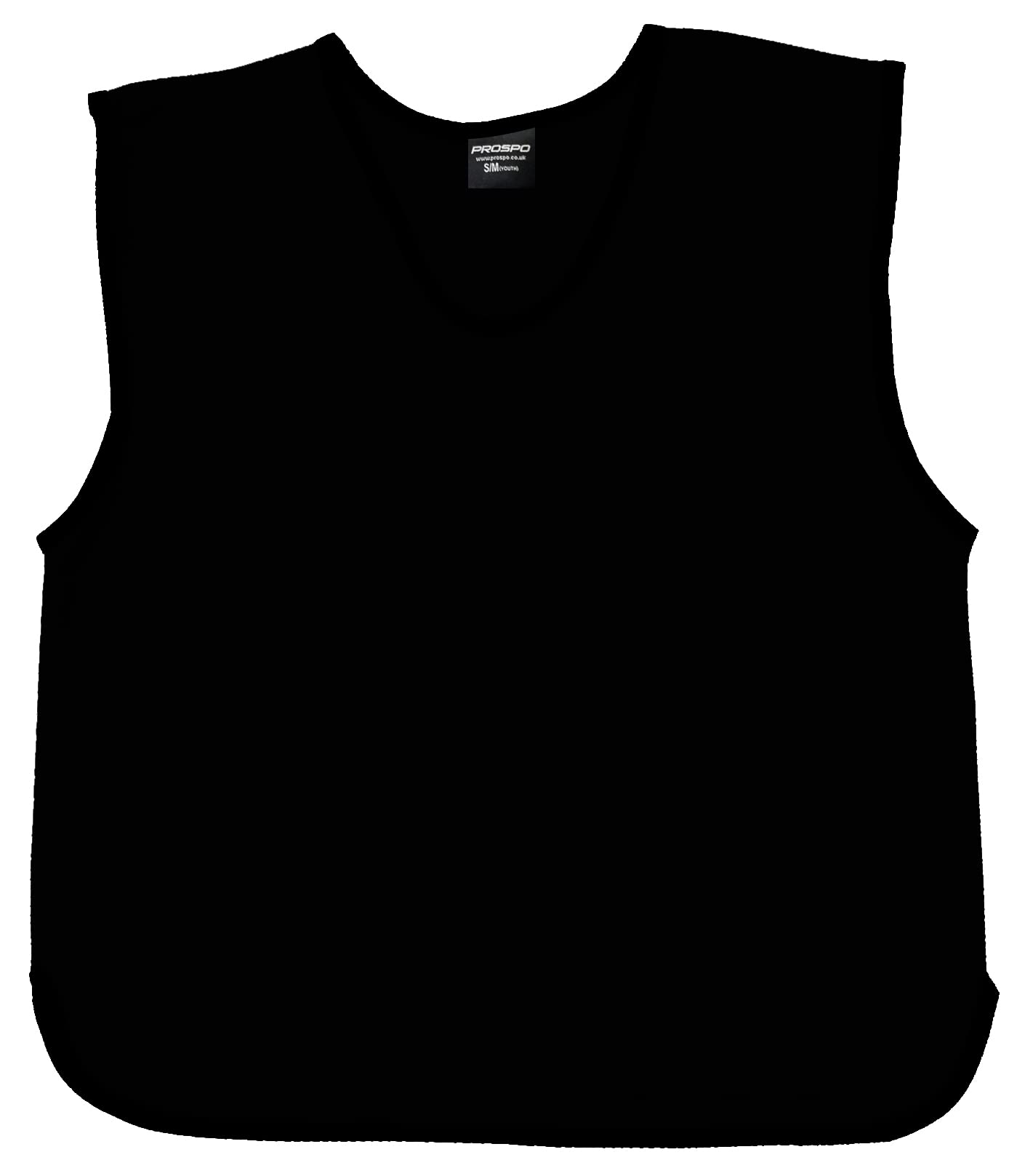 Prospo 5 X Sports Mesh Training Football Bibs Soccer Rugby Mesh Bib - Pack of 5 (Black, Mens (Large to XL))