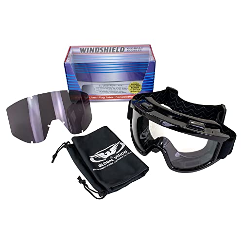 Windshield Goggle Kit Smoke/Clear Lenses Over-Prescription Glasses
