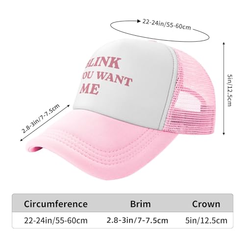 Image of Funny Trucker Hats for Women Hot Pink Funny Gag Baseball Cap for Girls Women Men Hat
