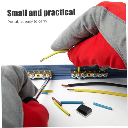 60 piezas Clips Adhesivos Negros para Fijación Compacta de Cables para Organización Ordenada de Cables para Oficina y Auto miniatura 4