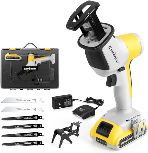 Enventor 20V Sierra Sable Batería, BrushlessSierra, 6 Hojas