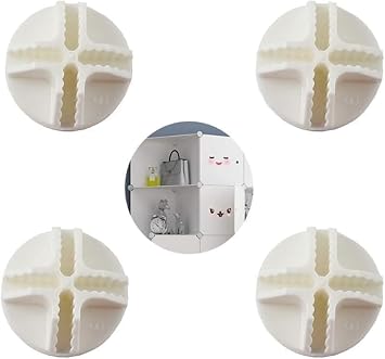 20Pcs White Wire Cube Connectors Wire Grid Cube Connectors for Modular Closet Storage, Organizer and Wire Grid Cube Storage, Closet Mounted Storage and Organization Systems, Mounted Closet Systems