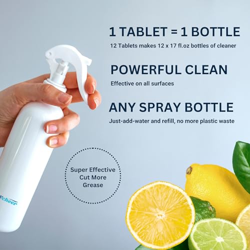 flowcheer-Multi-Surface-Cleaner-Refills-Tablet-12-Pack-All-Purpose-Cleaner-Tablet-for-12-x-17-Fl-oz-Bottles-of-Spray-Cleaner-HouseholdKitchen-Cleaning-Lemon-ScentNot-Included-Bottles
