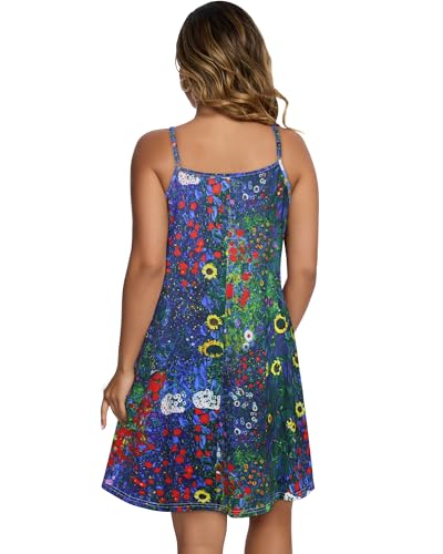 Image of JOELLYUS Womens Spaghetti Strap Dress Summer Dresses Beach Cover Ups Casual Sundresses with Pockets 2026