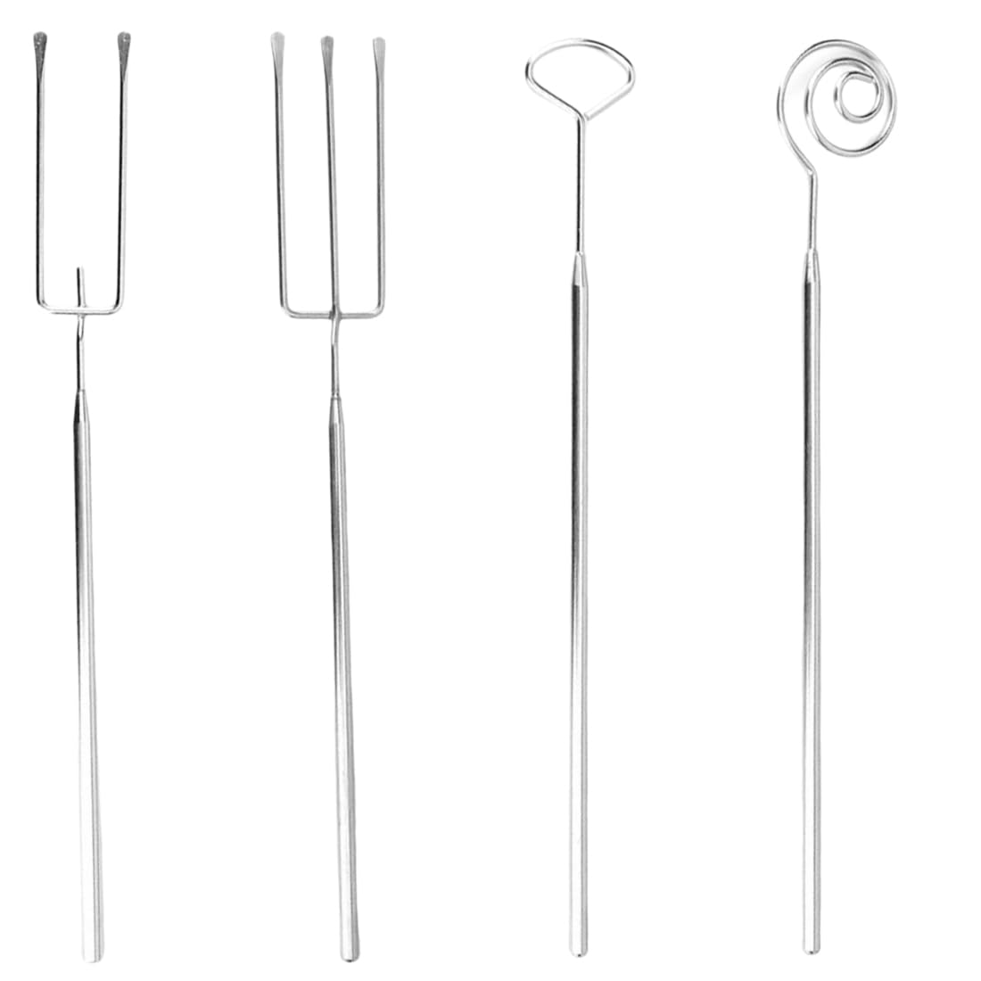 NHQZ Set Forchette per Cioccolato, 4 Pezzi, Posate in Acciaio Inossidabile per Praline Fai da Te, Forchetta a Spirale e Forchette per Immersione e Posizionamento, Facile da Pulire