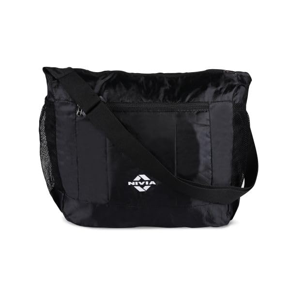 Nivia In-Fold Sling Bag for Men & Women, Convenient Foldable Shoulder Bag, Compact & Packable Sling Bag, Color : Black (Free Size) (B0CSYQJJN3) Amazon Price History, Amazon Price Tracker