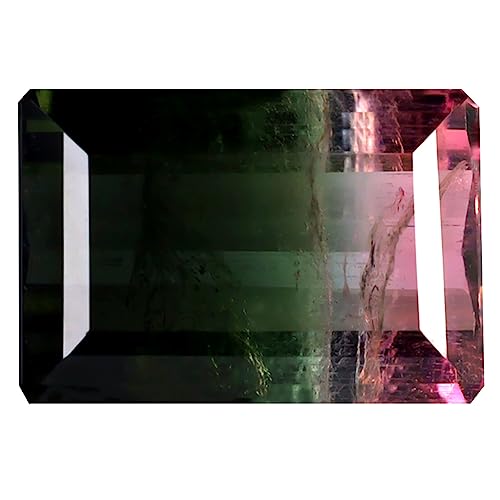 Tourmaline pastèque du Mozambique 12x8mm brute et non traitée de 4.45ct